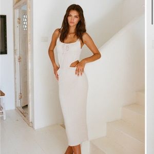 Sabo Skirt Cream Midi Dress